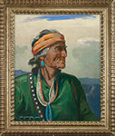 Carl Oscar Borg - Navajo Elder. Oil on canvas.
