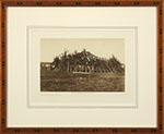 Edward Curtis - The Sunlodge - Piegan. 1905 Hand colored vintage photgravure.