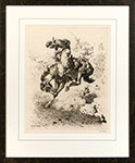 William Robinson Leigh - Foul Rope (Left). Drypoint etching.