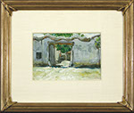 Donald Teague, N.A. - On the Road to Aville, Espagne. Watercolor painting.